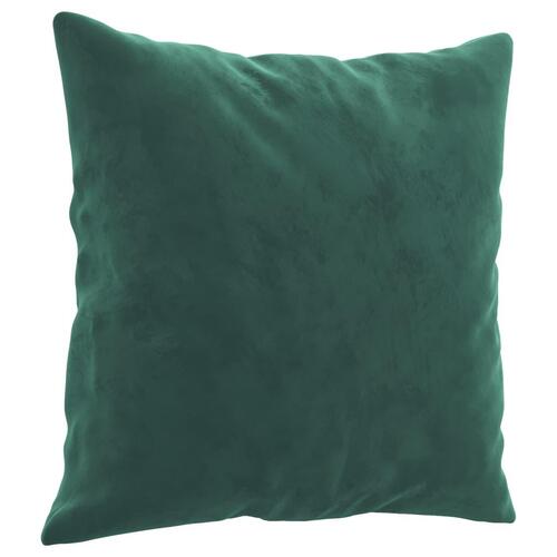Sofasæt 4 dele med puder velour mørkegrøn