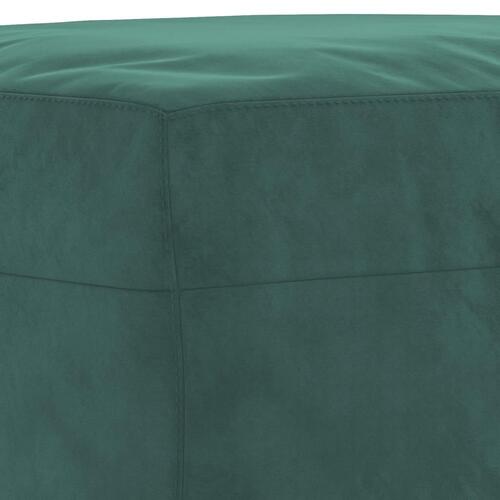Sofasæt 4 dele med puder velour mørkegrøn