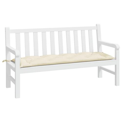 Hynde til havebænk 150x50x7 cm oxfordstof cremefarvet