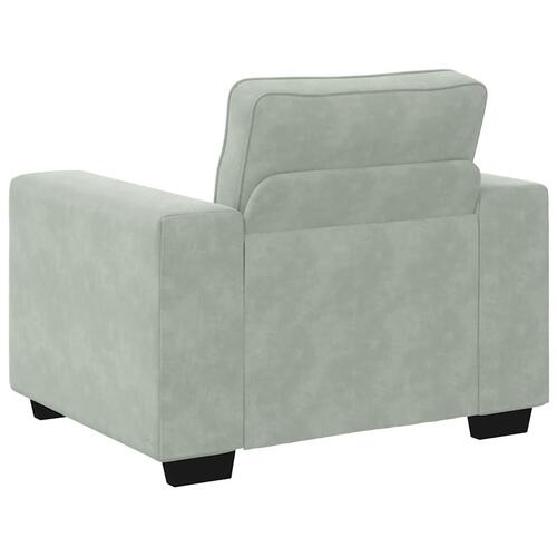 3 personers sofa med hynder velour lysegrå