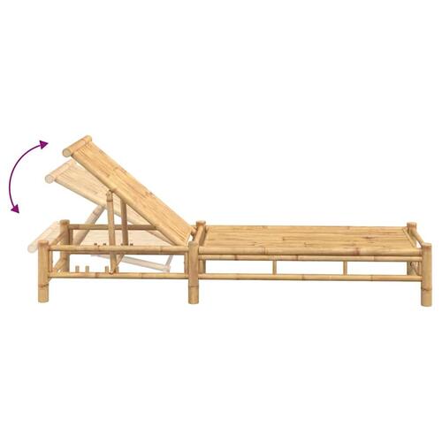 Liggestol 55x199x30 cm bambus