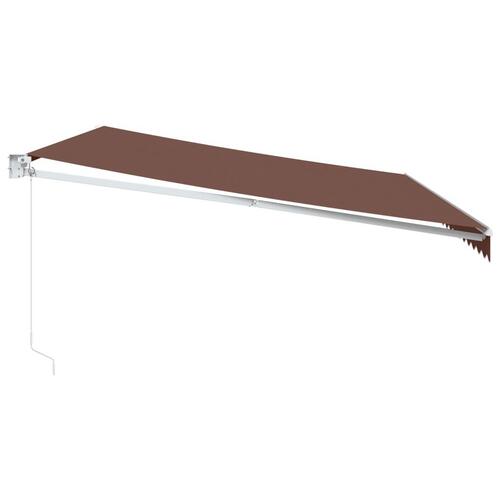 Markise 500x300 cm automatisk betjening brun