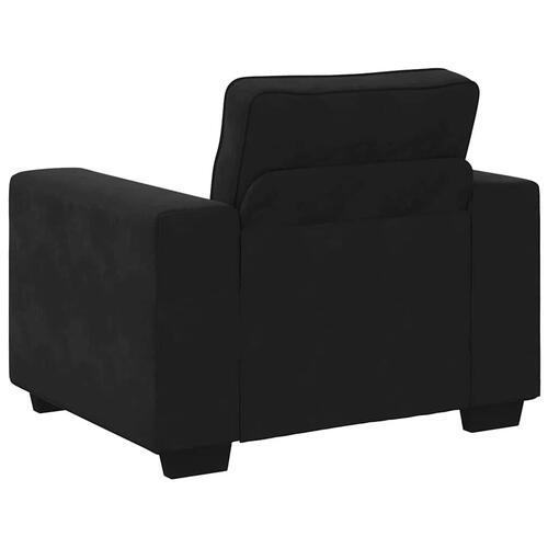 3 personers sofa med hynder velour sort