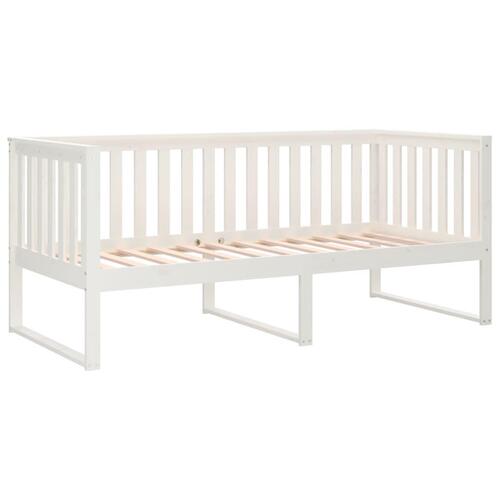 Daybed uden madras 90x190 cm massivt fyrretræ hvid