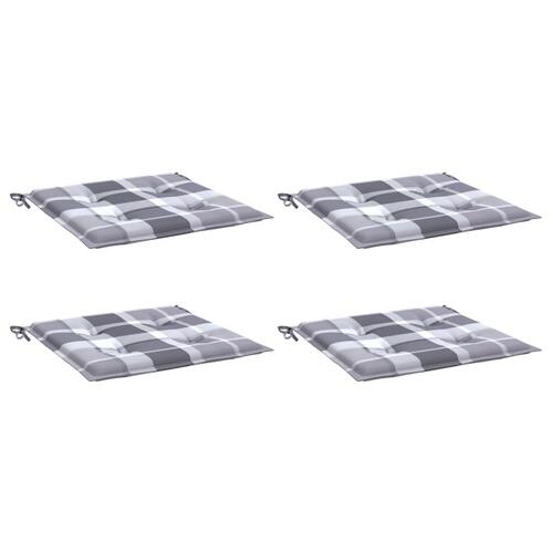 Hynder til havestol 4 stk. 40x40x3 cm oxfordstof gråternet