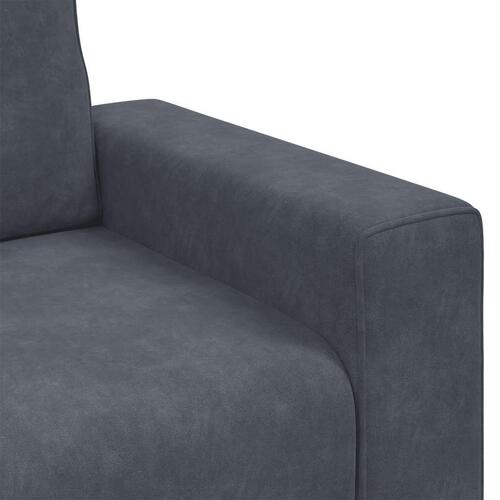 Sofastol 60 cm fløjl mørkegrå
