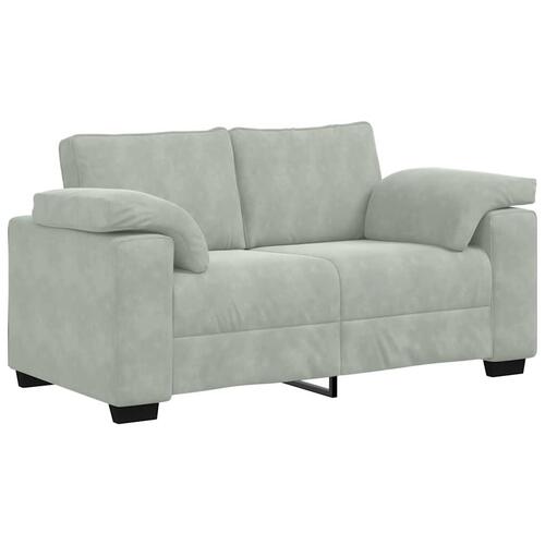 Elskovssofa 120 cm fløjl lysegrå