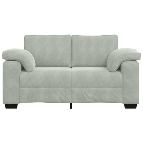 Elskovssofa 120 cm fløjl lysegrå