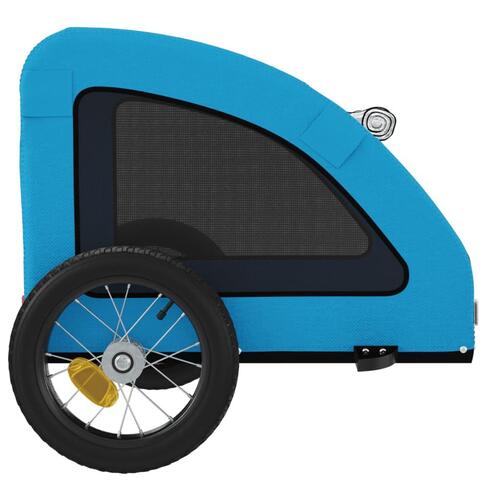 Cykeltrailer til kæledyr oxfordstof og jern blå