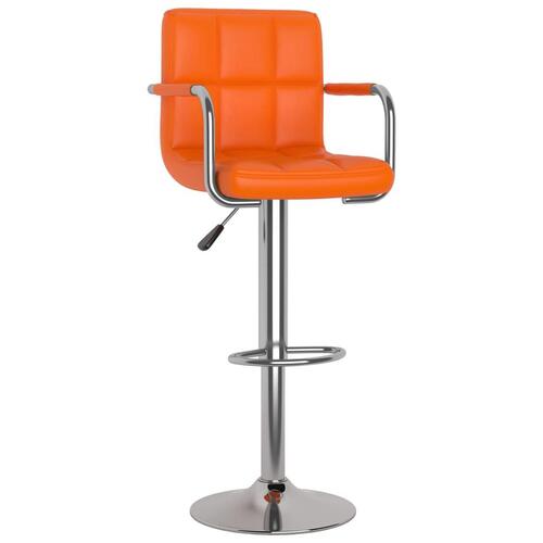 Barstole 2 stk. kunstlæder orange