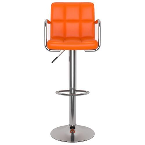 Barstole 2 stk. kunstlæder orange