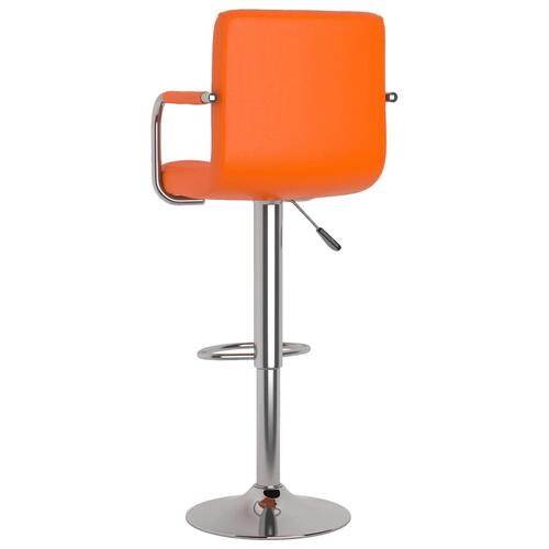 Barstole 2 stk. kunstlæder orange