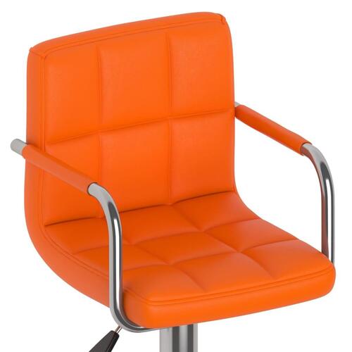 Barstole 2 stk. kunstlæder orange