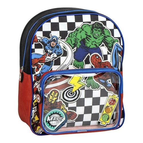 Skoletaske The Avengers Sort 25 x 31 x 12 cm