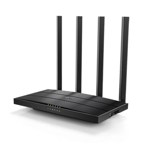 Router TP-Link Archer C6U Sort USB USB 2.0 RJ45 Ethernet LAN Wi-Fi 5 GHz