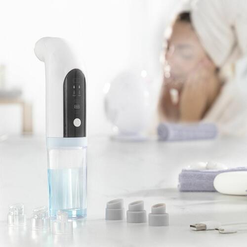 Genopladelig ansigtsrens Hydro-cleanser til rensning af urenheder i ansigtet InnovaGoods Hyser Hvid (OUTLET B)