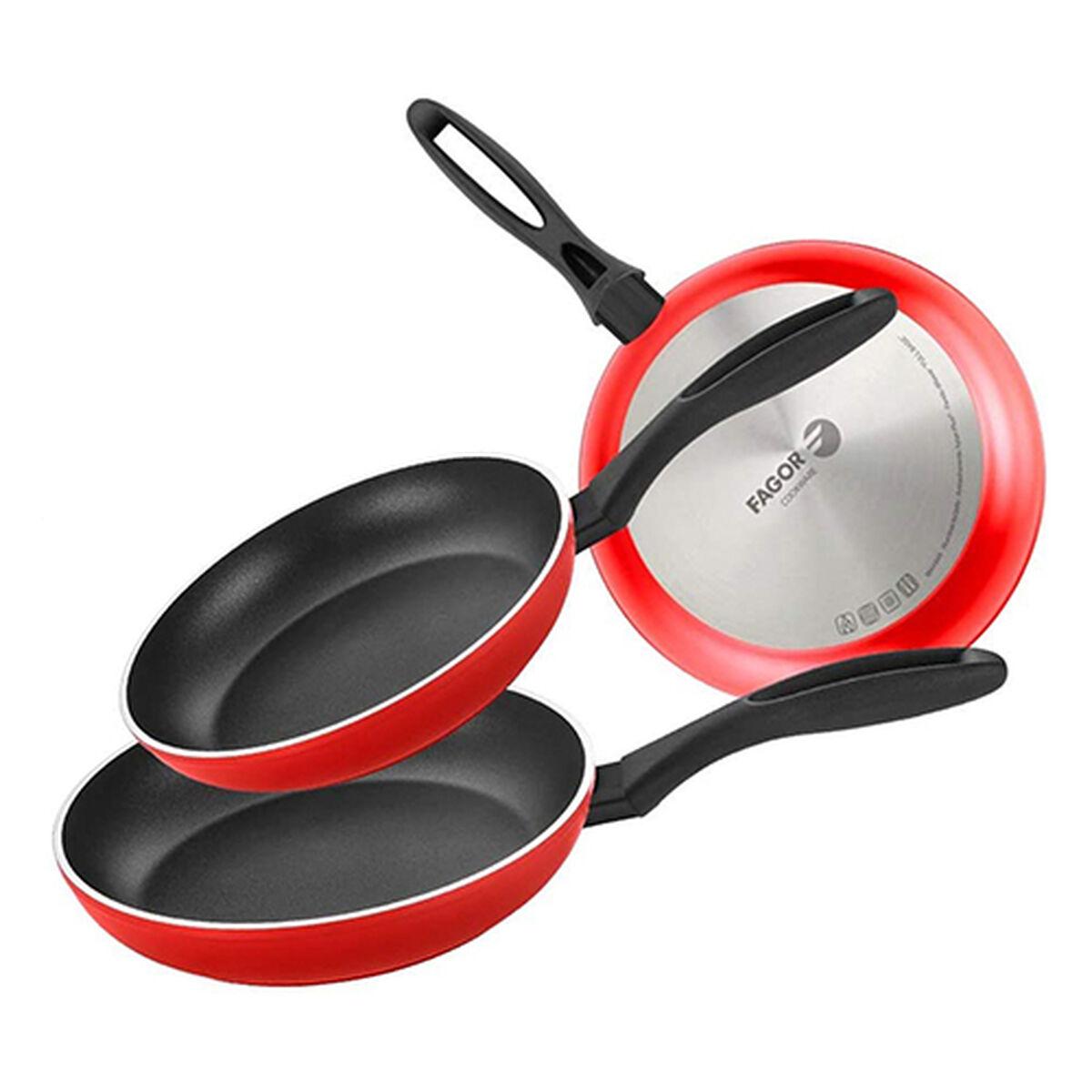 Fagor sæt med stegepander - aluminium og bakelit, 20/24/28 cm