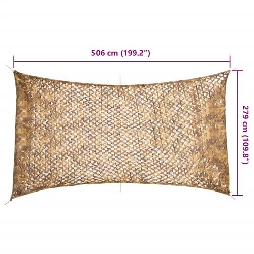 Camouflagenet 506x279 cm med opbevaringspose sandfarvet