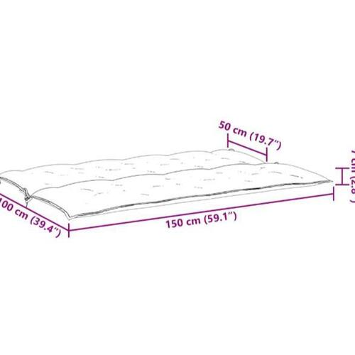 Hynde til gyngesofa 150 cm stof antracitgrå