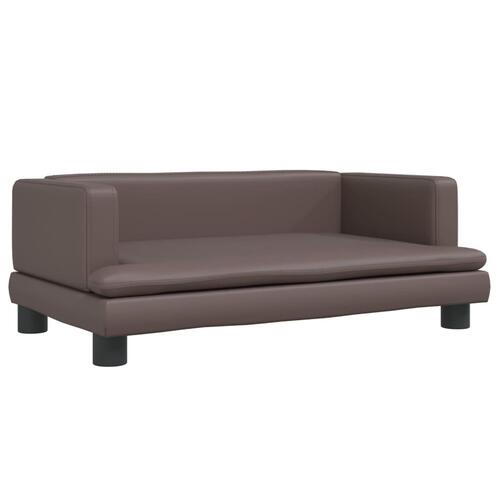 Sofa til børn 80x45x30 cm kunstlæder brun