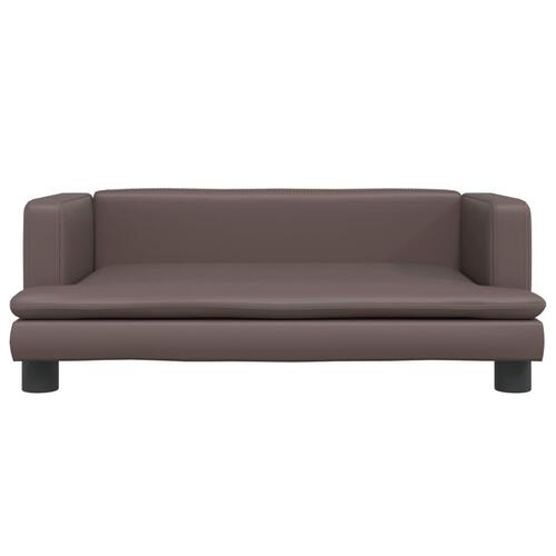 Sofa til børn 80x45x30 cm kunstlæder brun