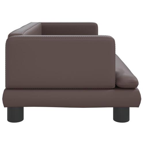Sofa til børn 80x45x30 cm kunstlæder brun