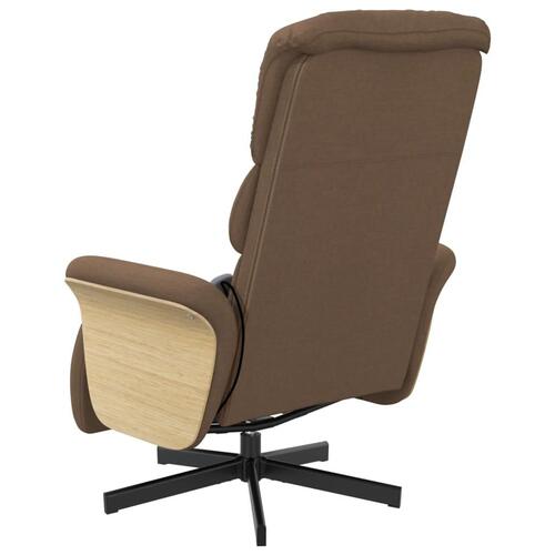 Massagestol med fodstøtte stof brun