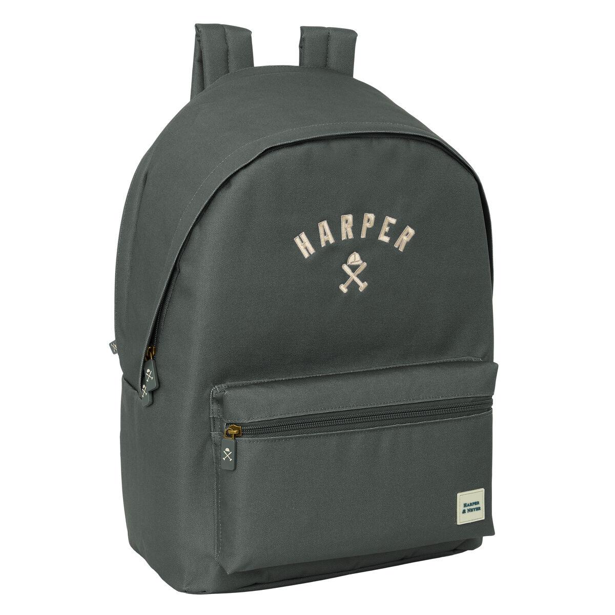 Harper & Neyer laptop-rygsæk med USB - grå, 31 × 44 × 18 cm