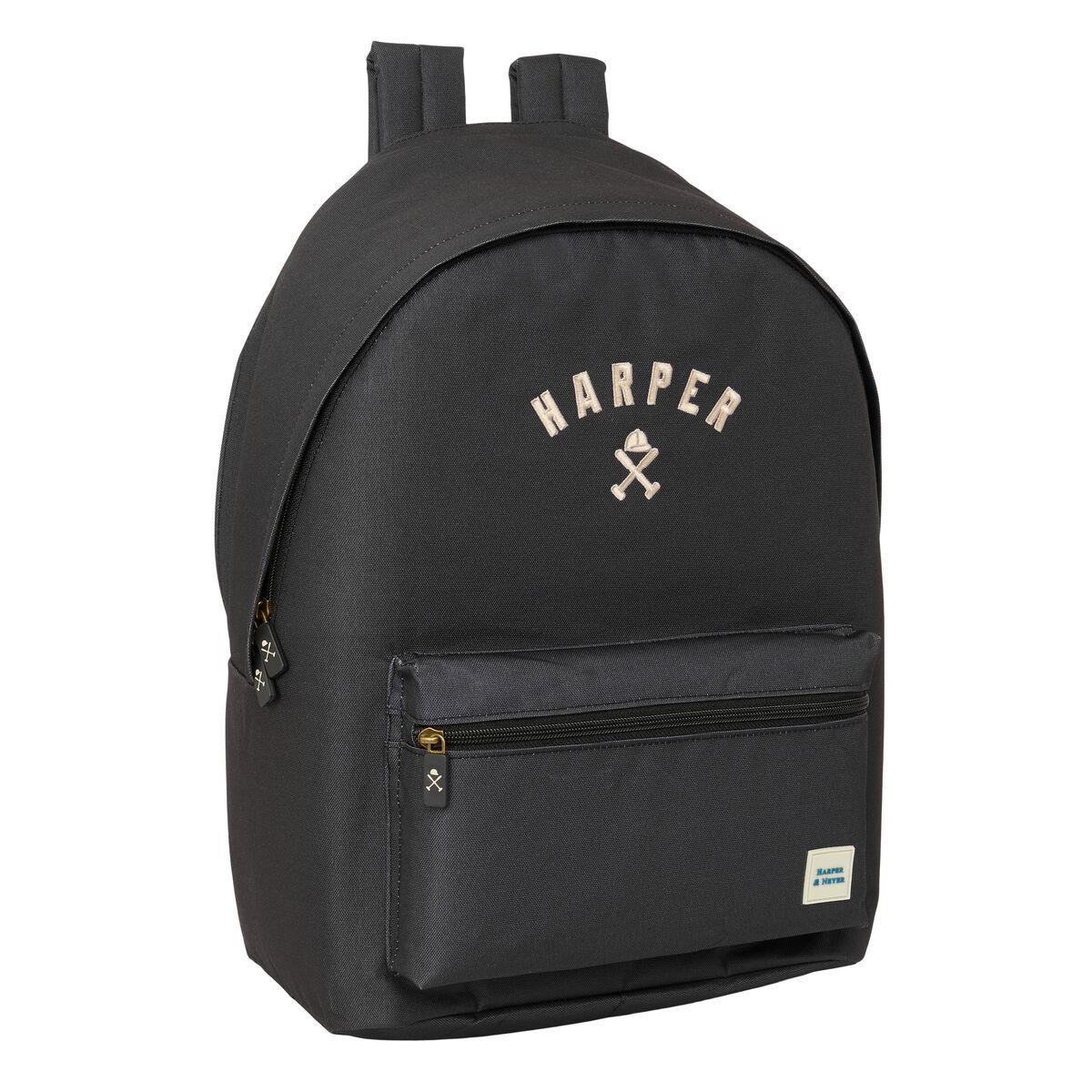 Harper & Neyer laptop-rygsæk med USB - sort 31 × 44 × 18 cm