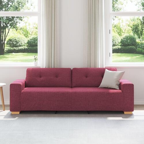 Vinrød Polyester, Træ Mellem Plads til mange 3-personers Sofa