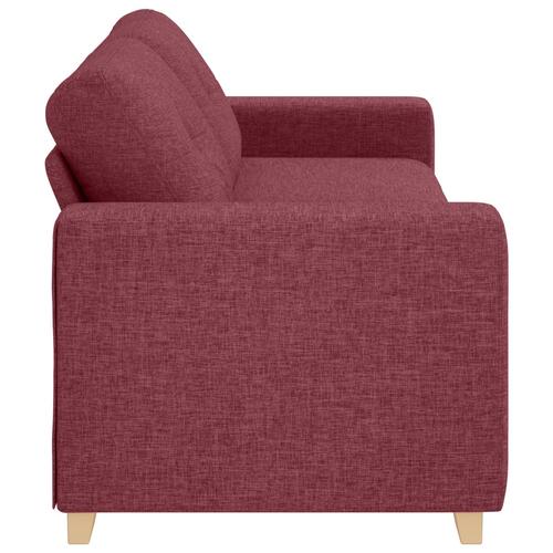 Vinrød Polyester, Træ Mellem Plads til mange 3-personers Sofa