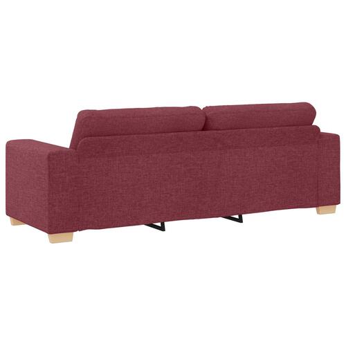 Vinrød Polyester, Træ Mellem Plads til mange 3-personers Sofa