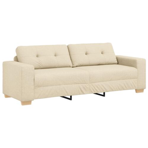Sofa Creme Polyester Medium Aftagelige betræk Cremefarvet sofa