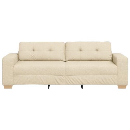 Sofa Creme Polyester Medium Aftagelige betræk Cremefarvet sofa