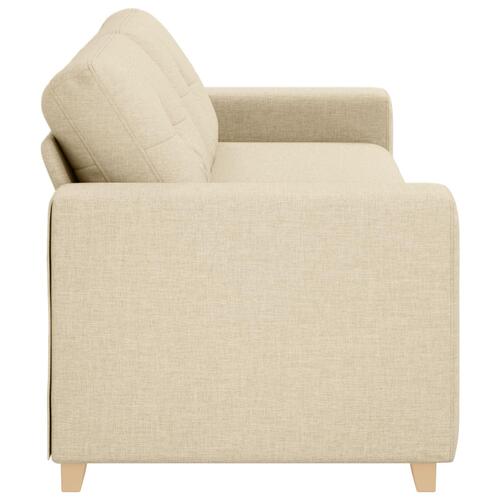 Sofa Creme Polyester Medium Aftagelige betræk Cremefarvet sofa