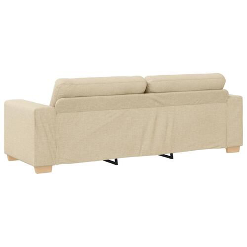 Sofa Creme Polyester Medium Aftagelige betræk Cremefarvet sofa