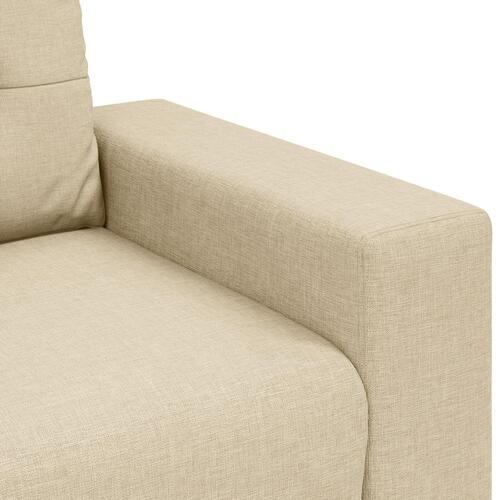 Sofa Creme Polyester Medium Aftagelige betræk Cremefarvet sofa