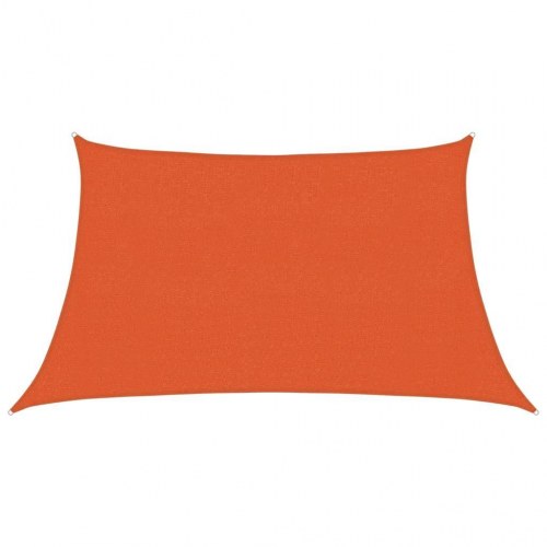 Solsejl i HDPE - trapez 3/4 × 2 m, orange (160 g/m²)