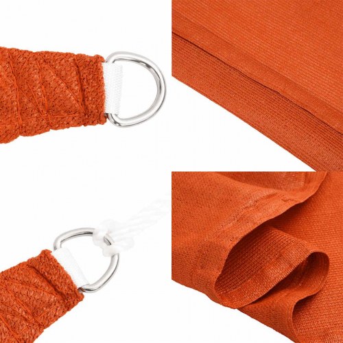 Solsejl i HDPE - trapez 3/4 × 2 m, orange (160 g/m²)