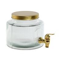 Vandbeholder Home ESPRIT Gylden Metal Krystal 17,8 x 25 x 15 cm