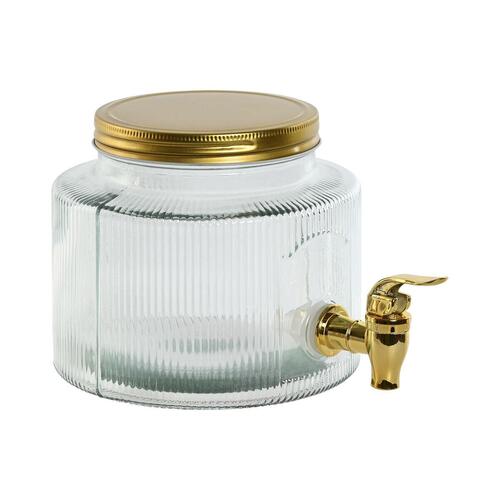 Vandbeholder Home ESPRIT Gylden Metal Krystal 17,8 x 25 x 15 cm