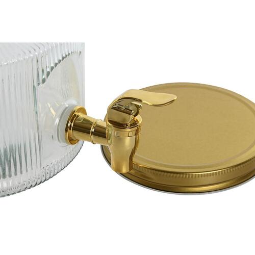 Vandbeholder Home ESPRIT Gylden Metal Krystal 17,8 x 25 x 15 cm