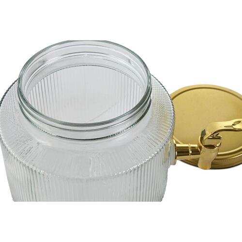 Vandbeholder Home ESPRIT Gylden Metal Krystal 17,8 x 25 x 15 cm