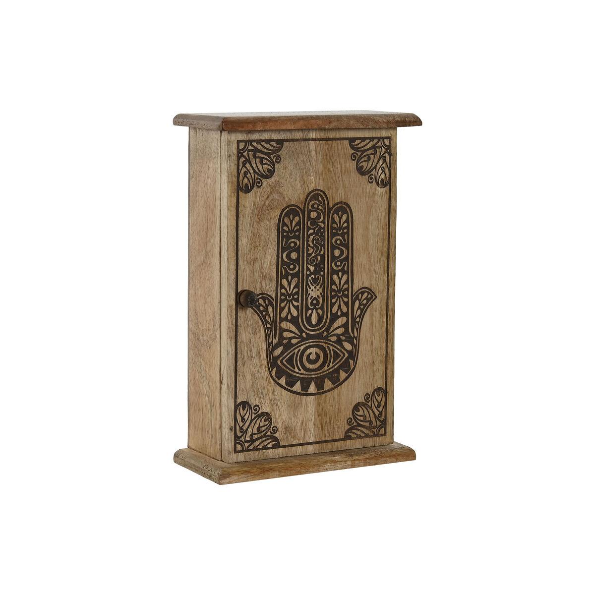 Nøgleskab i mangotræ - , natur 18 × 7,5 × 28 cm