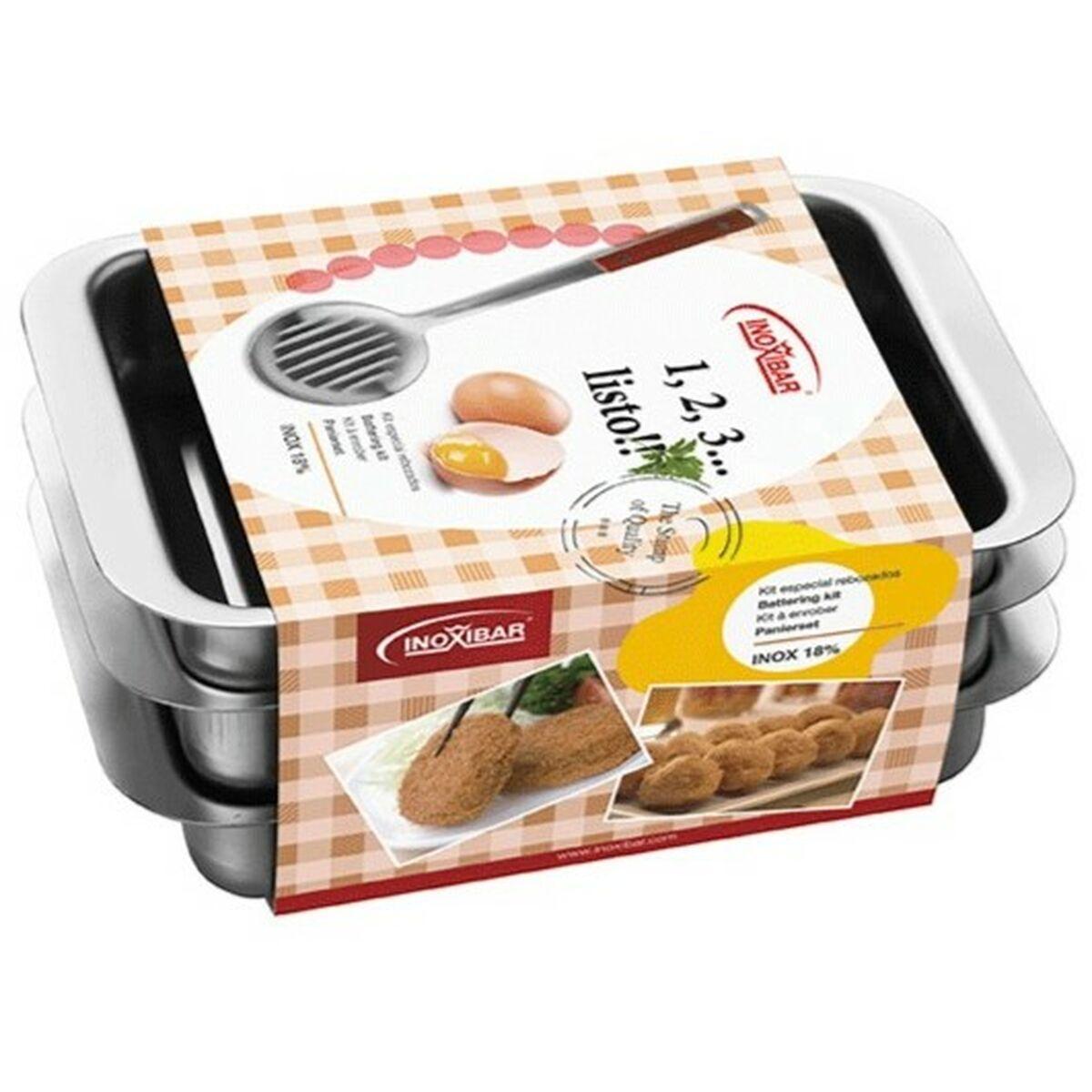 Bage- og ovnfade Inoxibar 59271 stål 21 × 15 cm (sæt á 3)