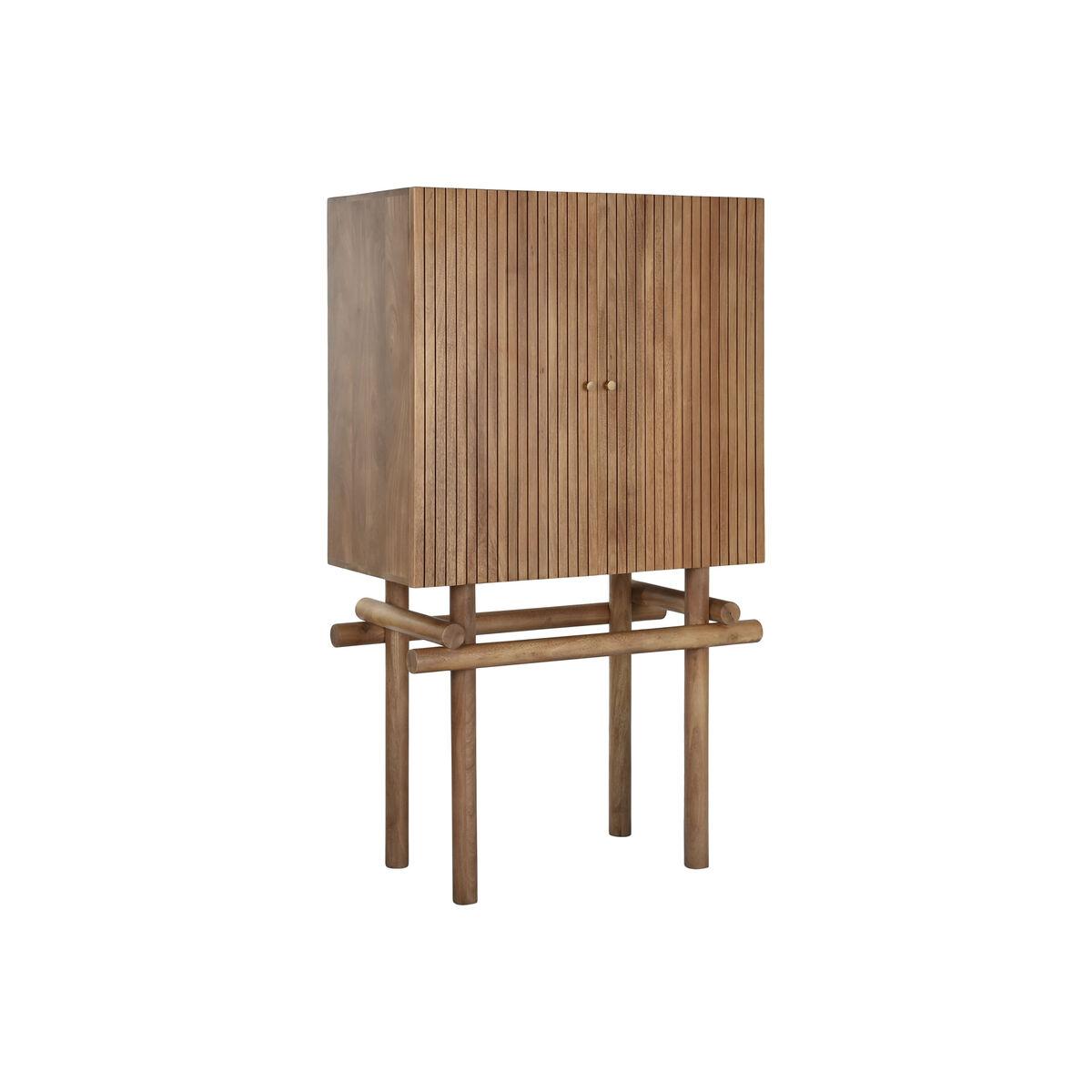 Flaskereol/skænk i mangotræ - Natur, 90 × 45 × 156 cm