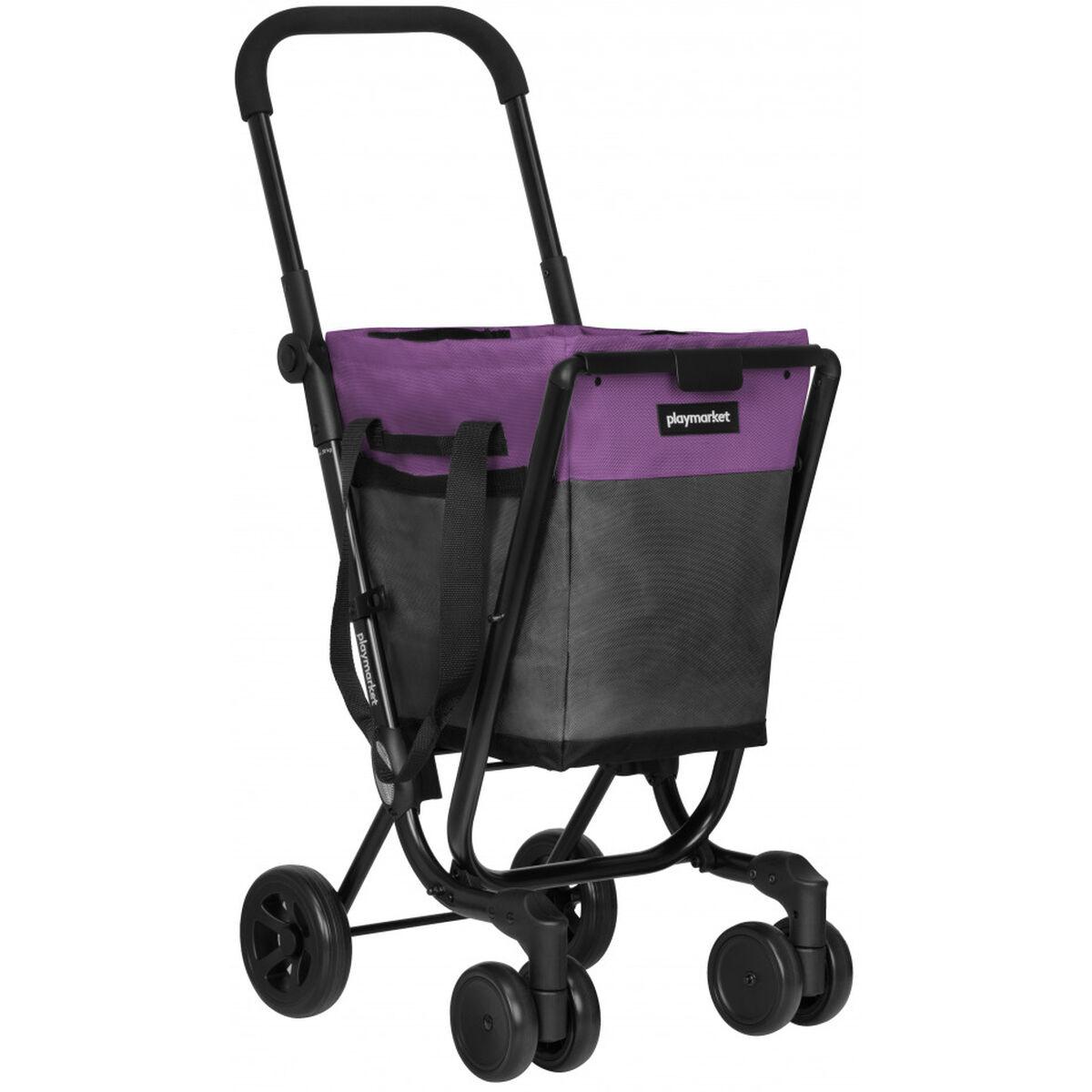 PLAY Easy Go indkøbsvogn - Grey/Purple, 40 l