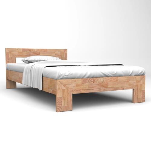 Sengestel massivt egetræ 160 x 200 cm