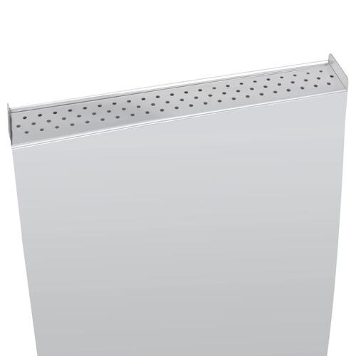 Havespringvand med pumpe 130 cm buet rustfrit stål
