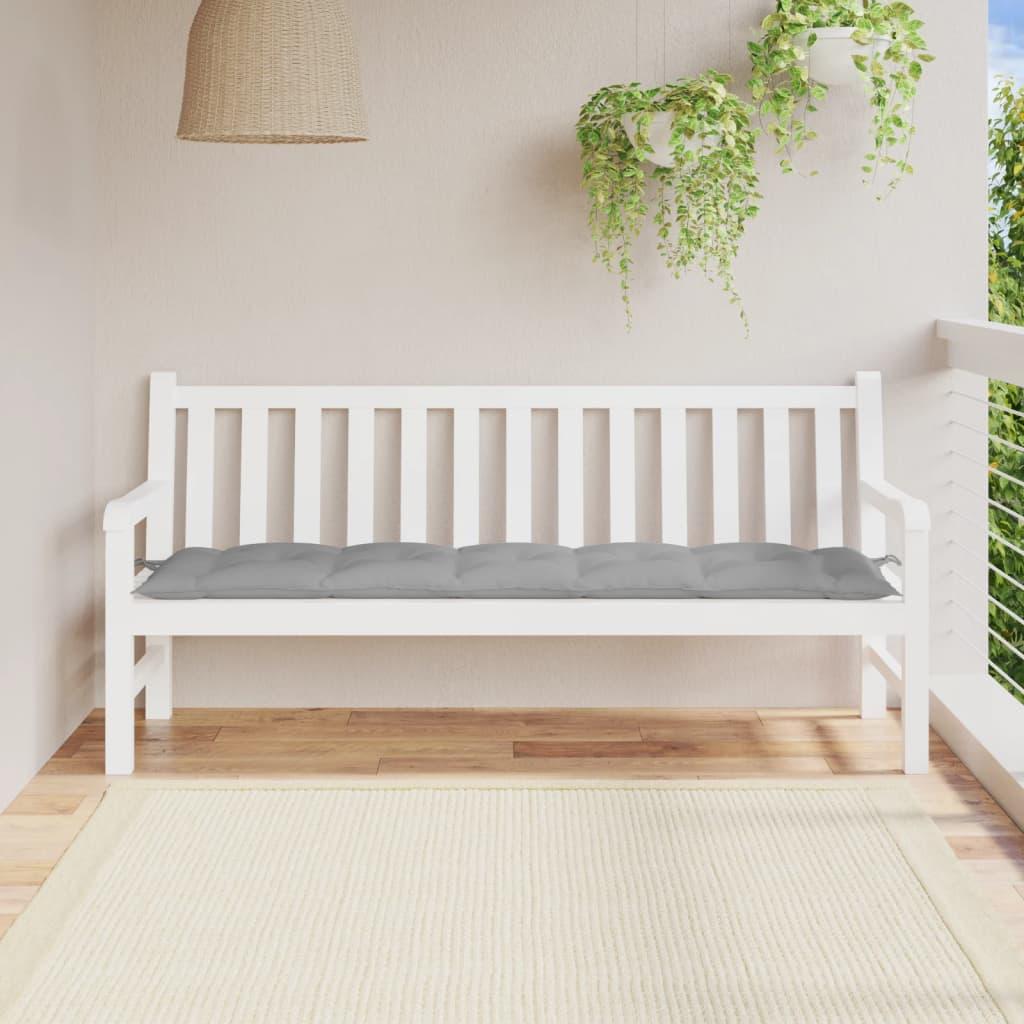 Hynde til havebænk 180x50x7 cm oxfordstof grå
